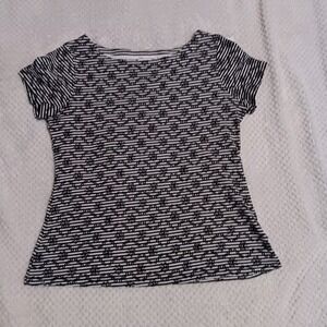 Anthropologie Nautical Boho Coquette Floral Eyelet‎ Top Blouse Shirt Size M